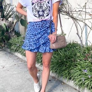 Animal print skort